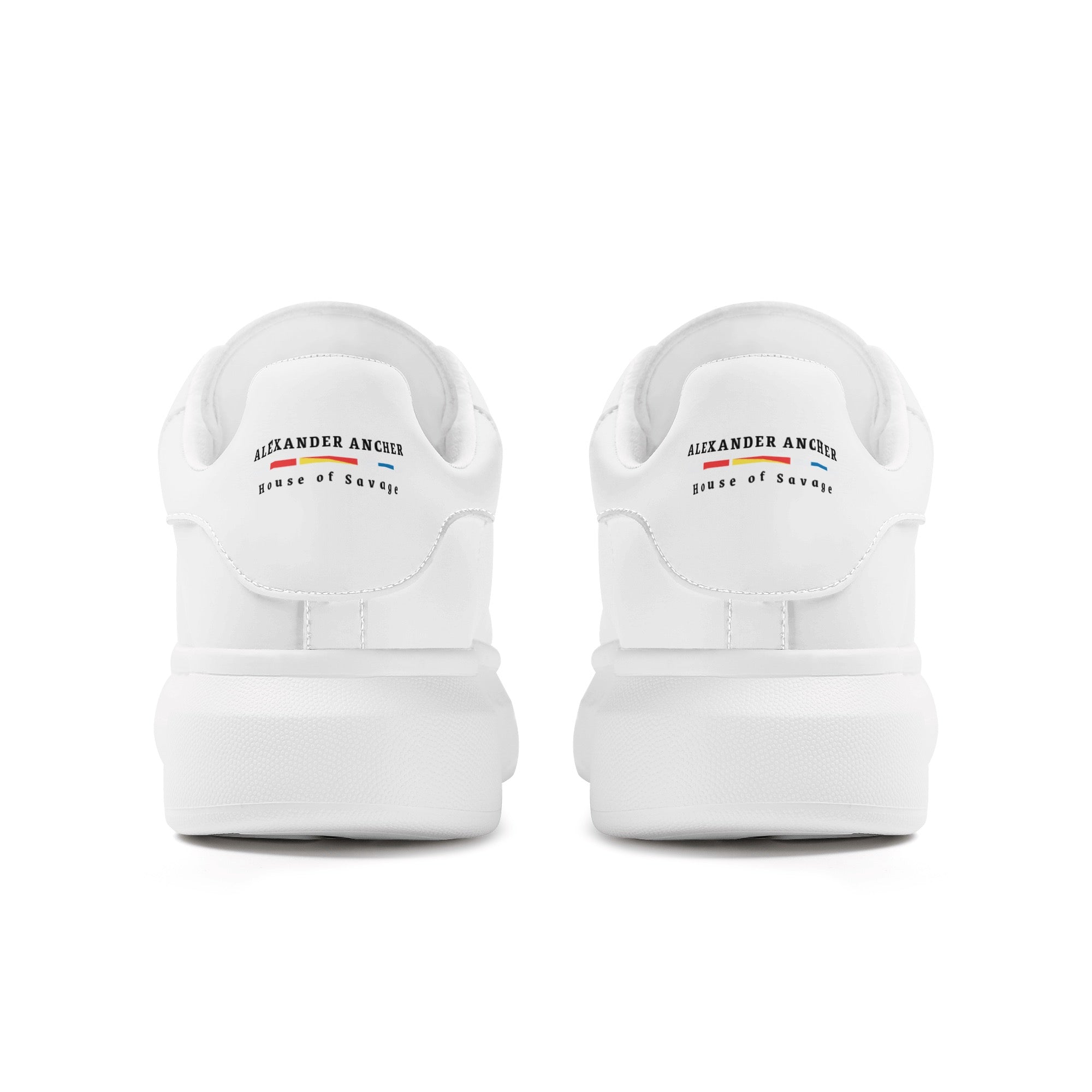 Mens White Low Top Chunky Shoes