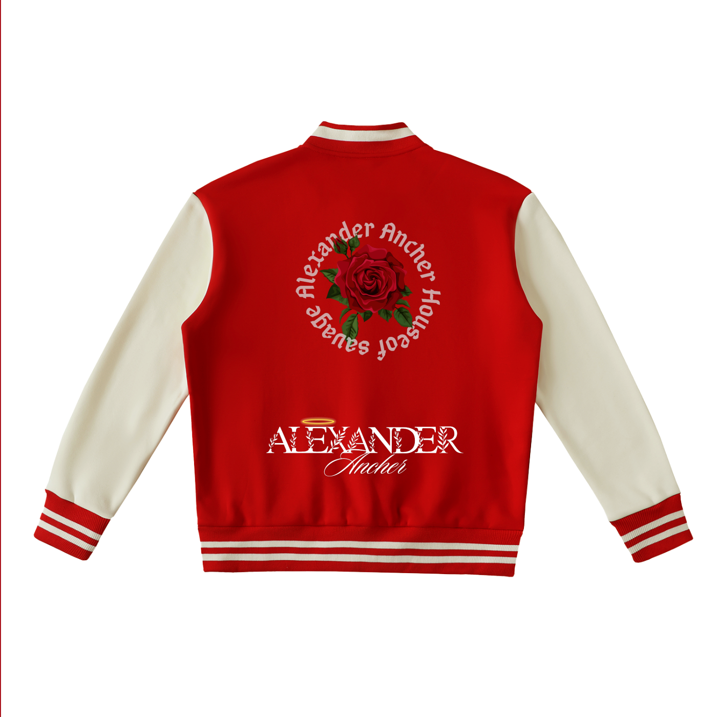 rose AA Fleeced Varsity Jacket