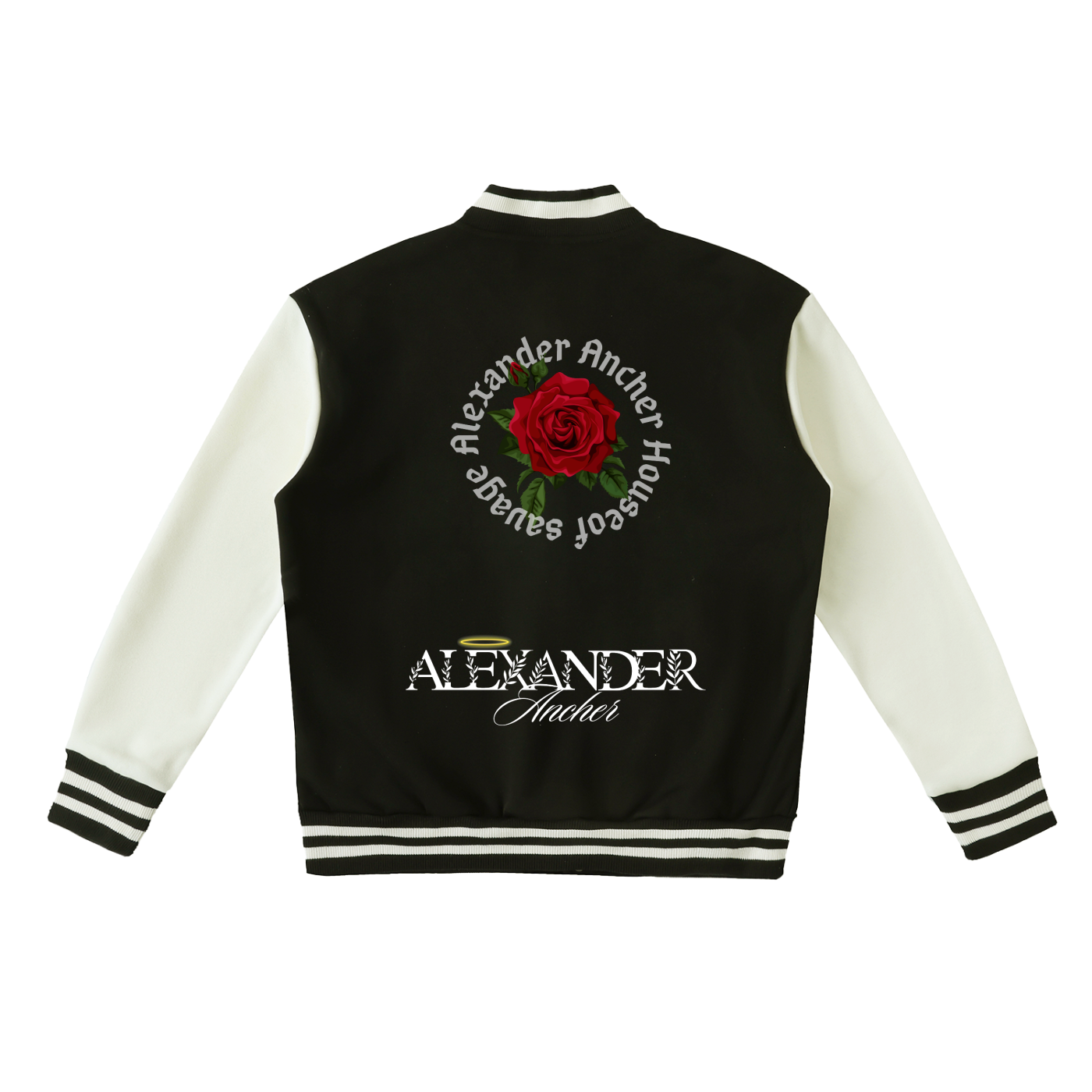 rose AA Fleeced Varsity Jacket