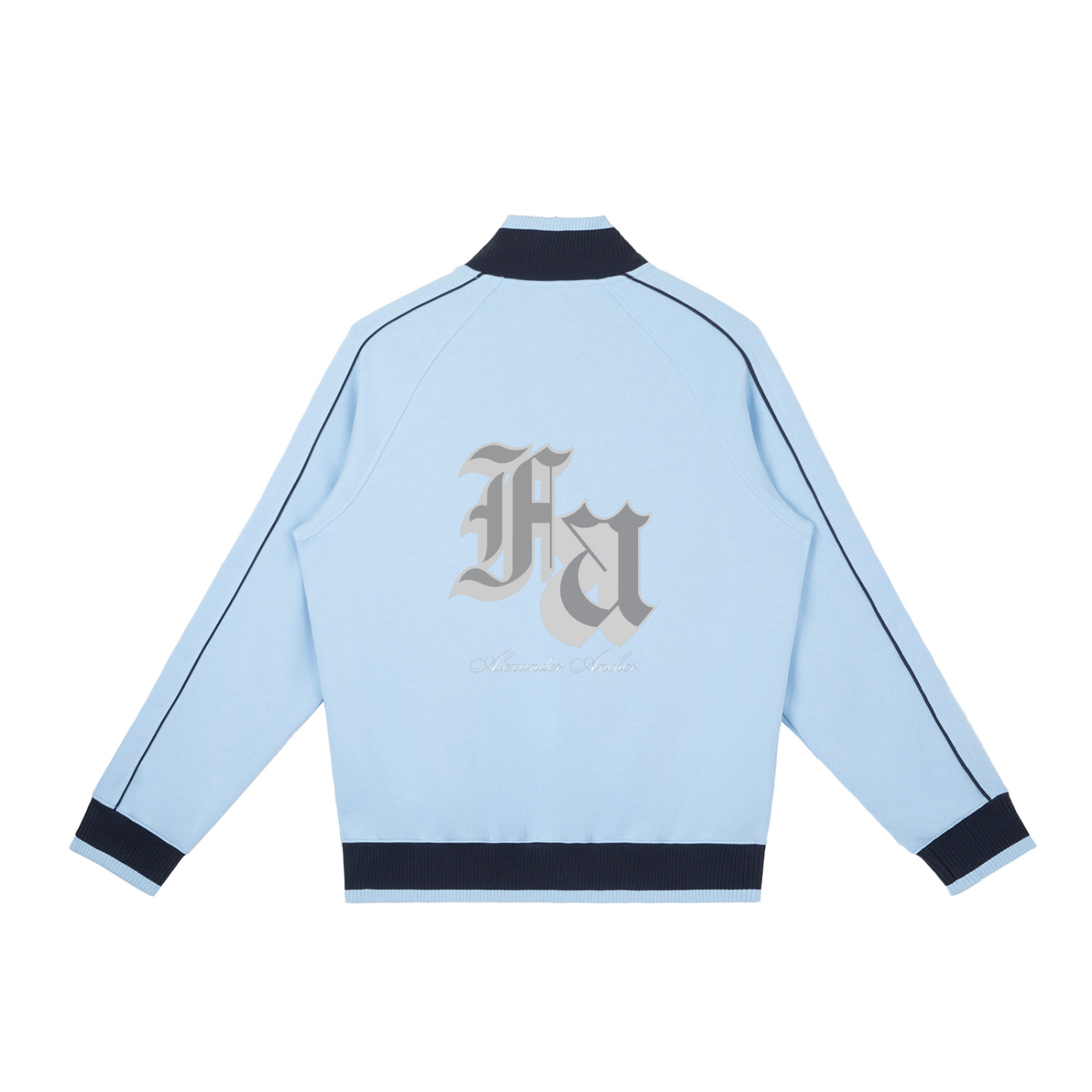 Color Block Raglan Sleeve Zip Track Jacket