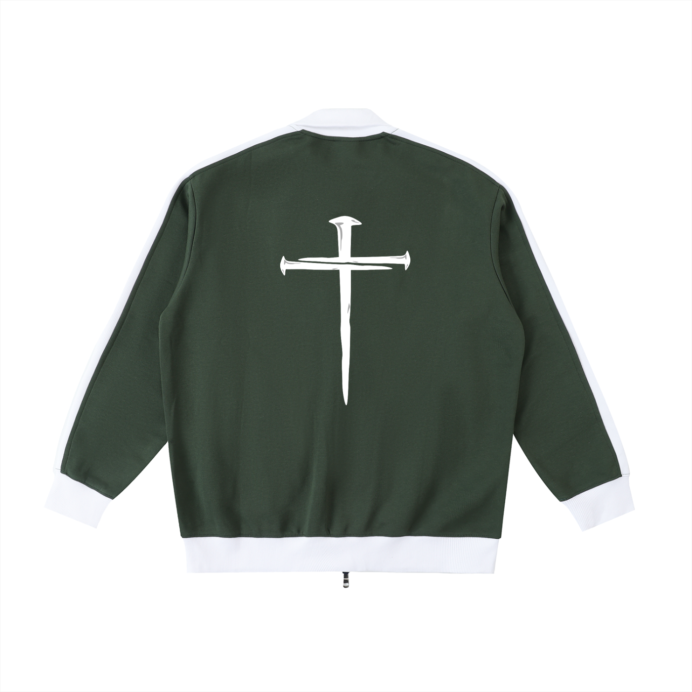 Contrast Trim Stand Collar Jacket