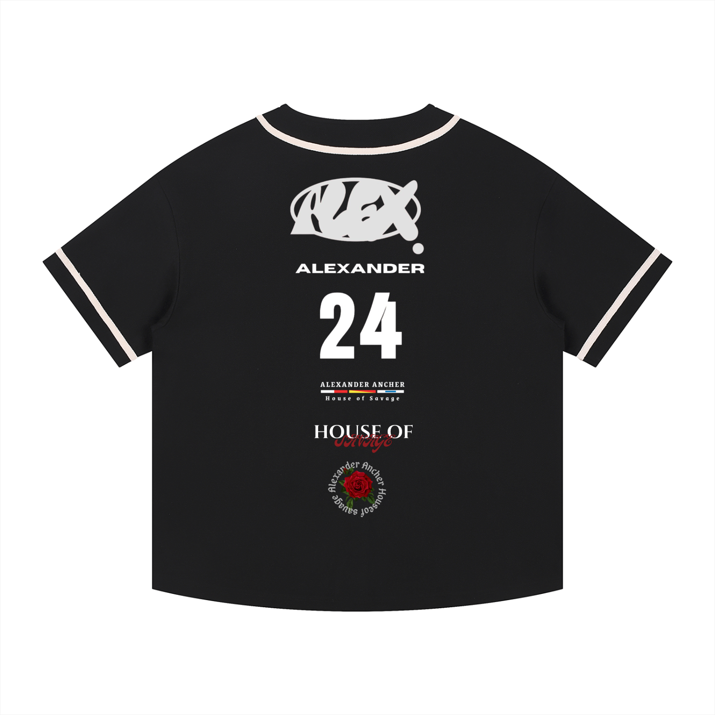 Contrast Piped Button-Up Jersey