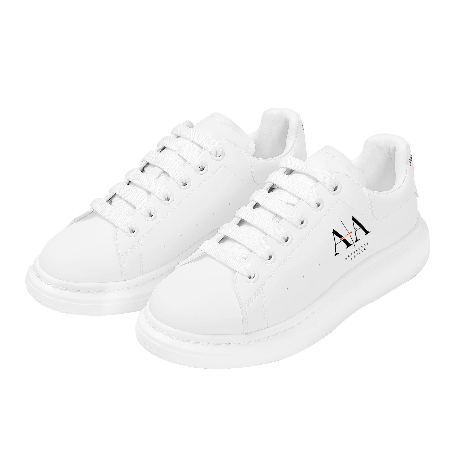 Mens White Low Top Chunky Shoes