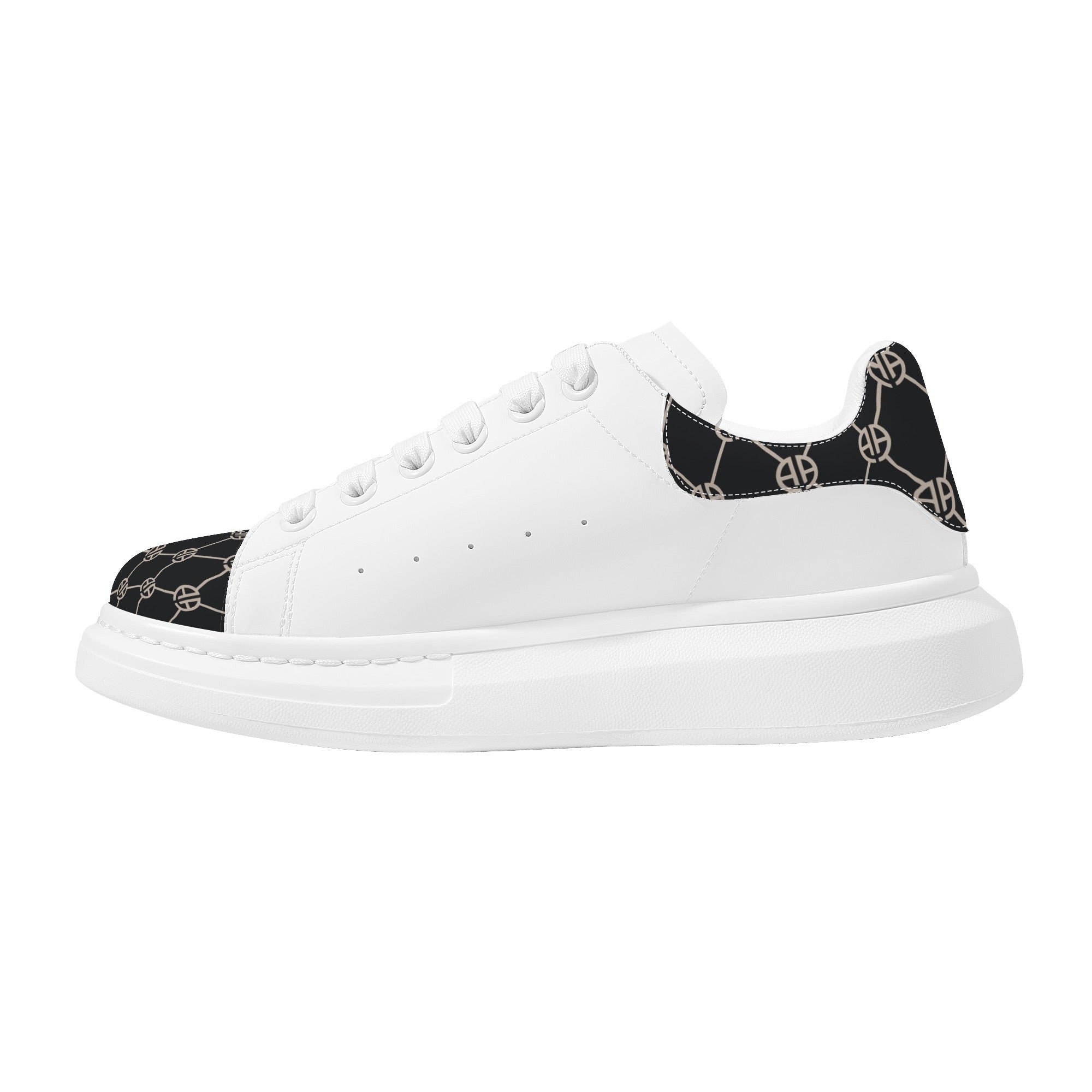 Mens Global White Low Top Chunky Shoes