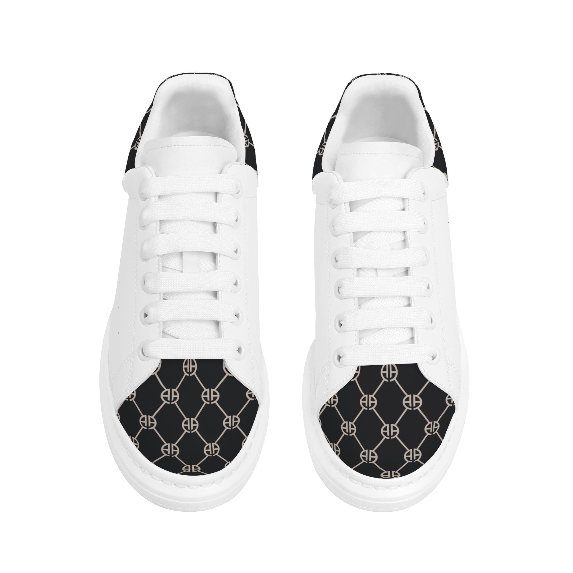 Mens Global White Low Top Chunky Shoes