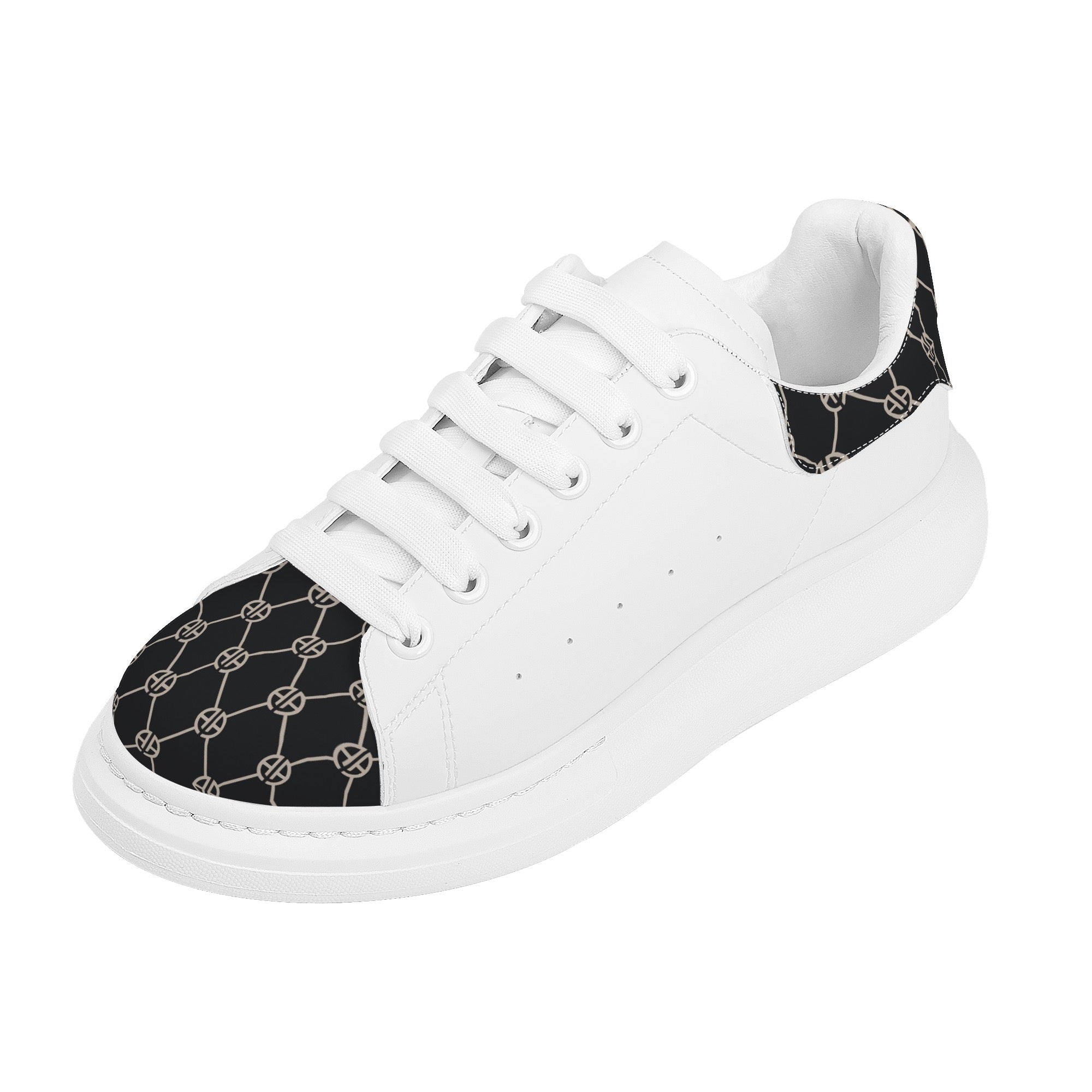 Mens Global White Low Top Chunky Shoes