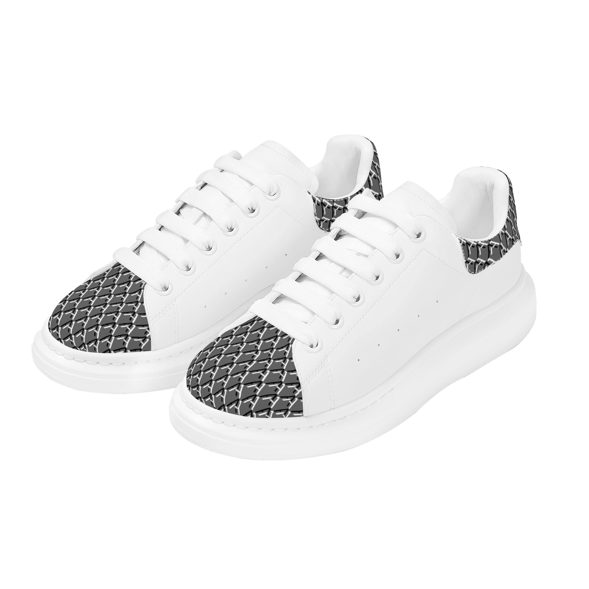 Mens White Low Top Chunky Shoes