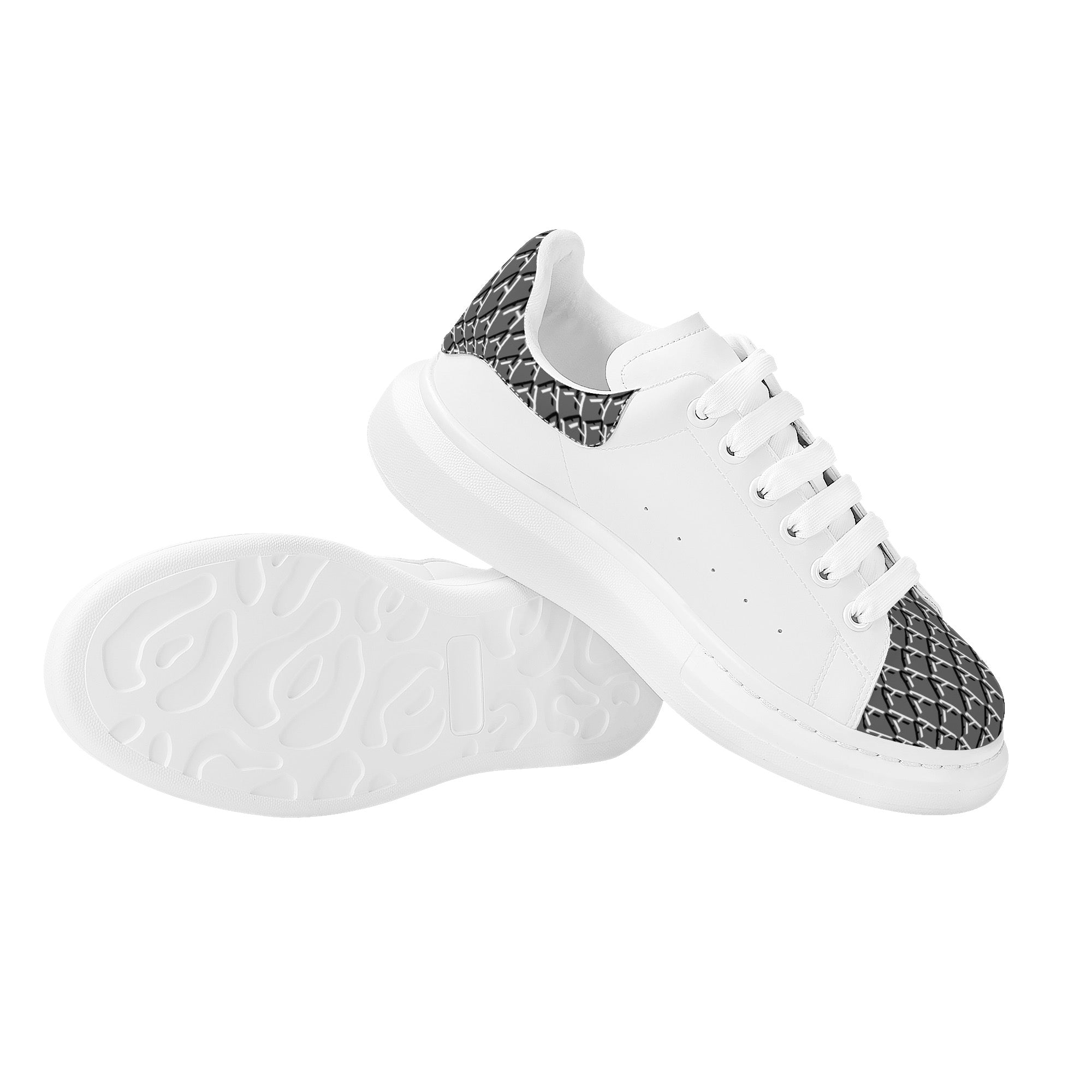 Mens White Low Top Chunky Shoes