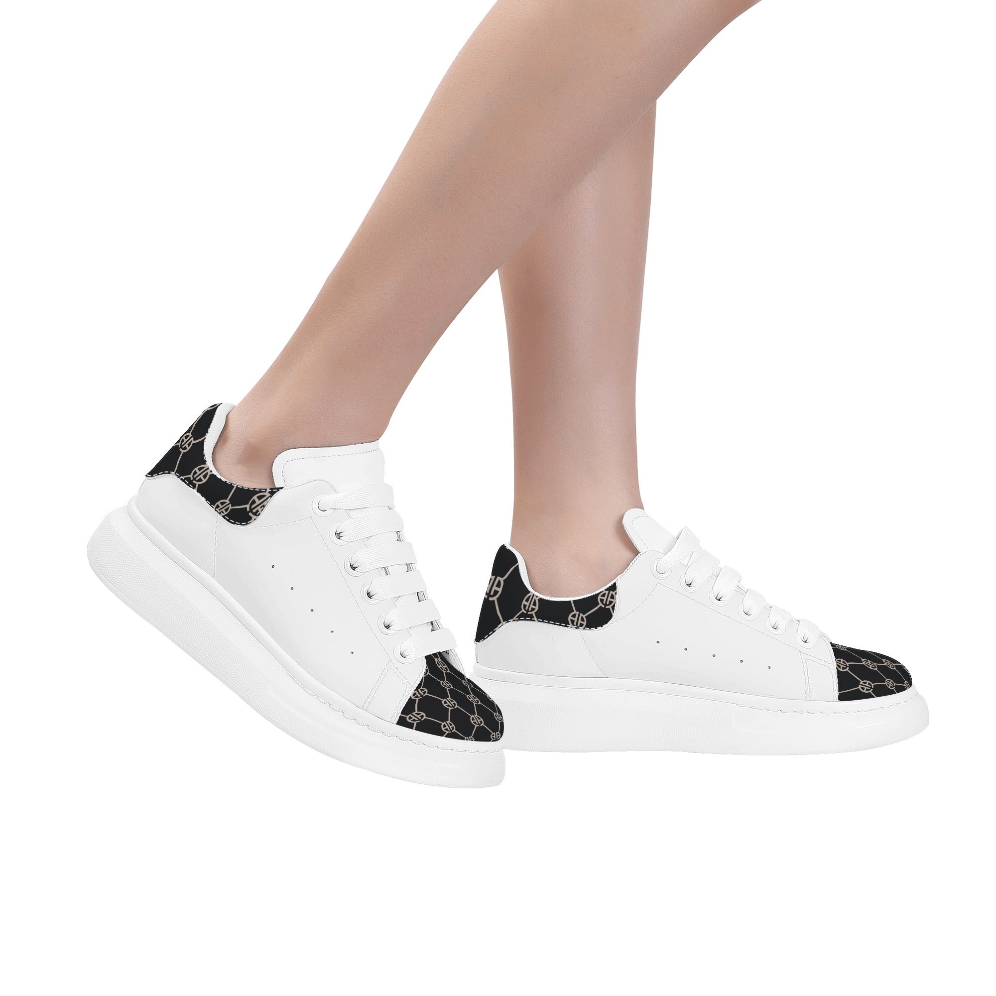 Womens White Low Top Chunky Shoes