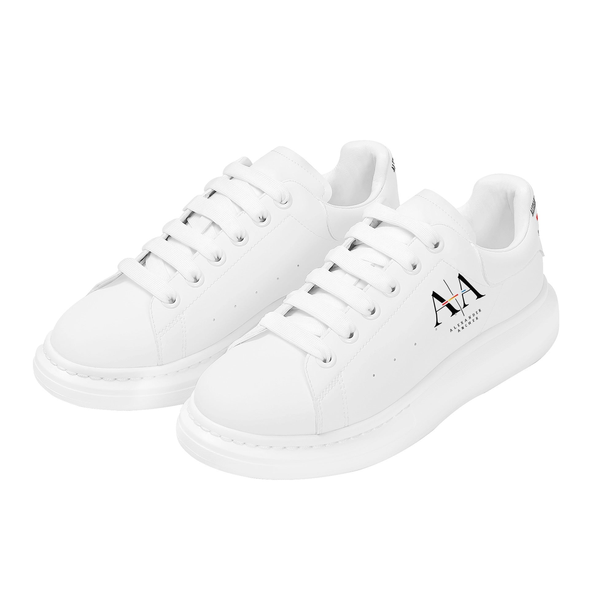 Womens White Low Top Chunky Shoes