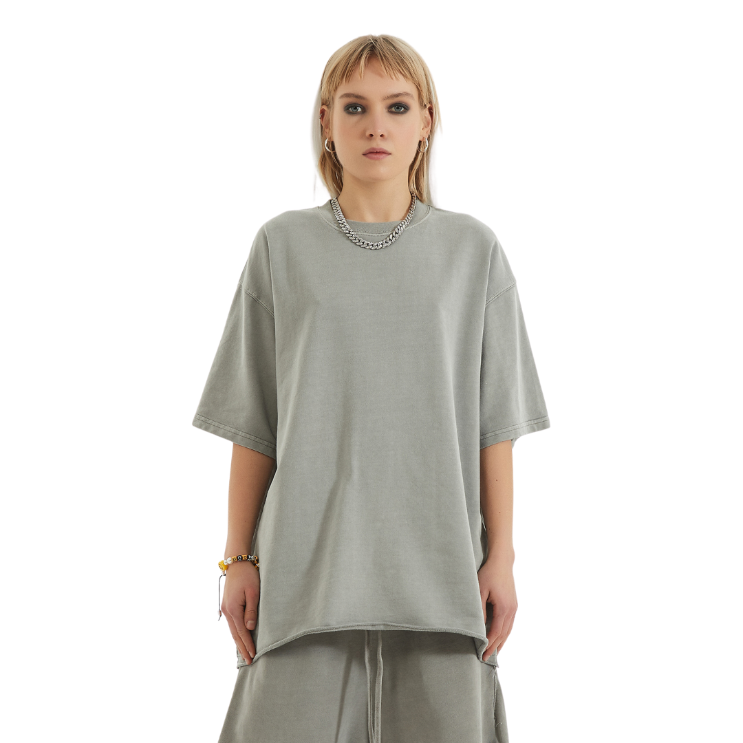 Faded Raw Hem T-shirt