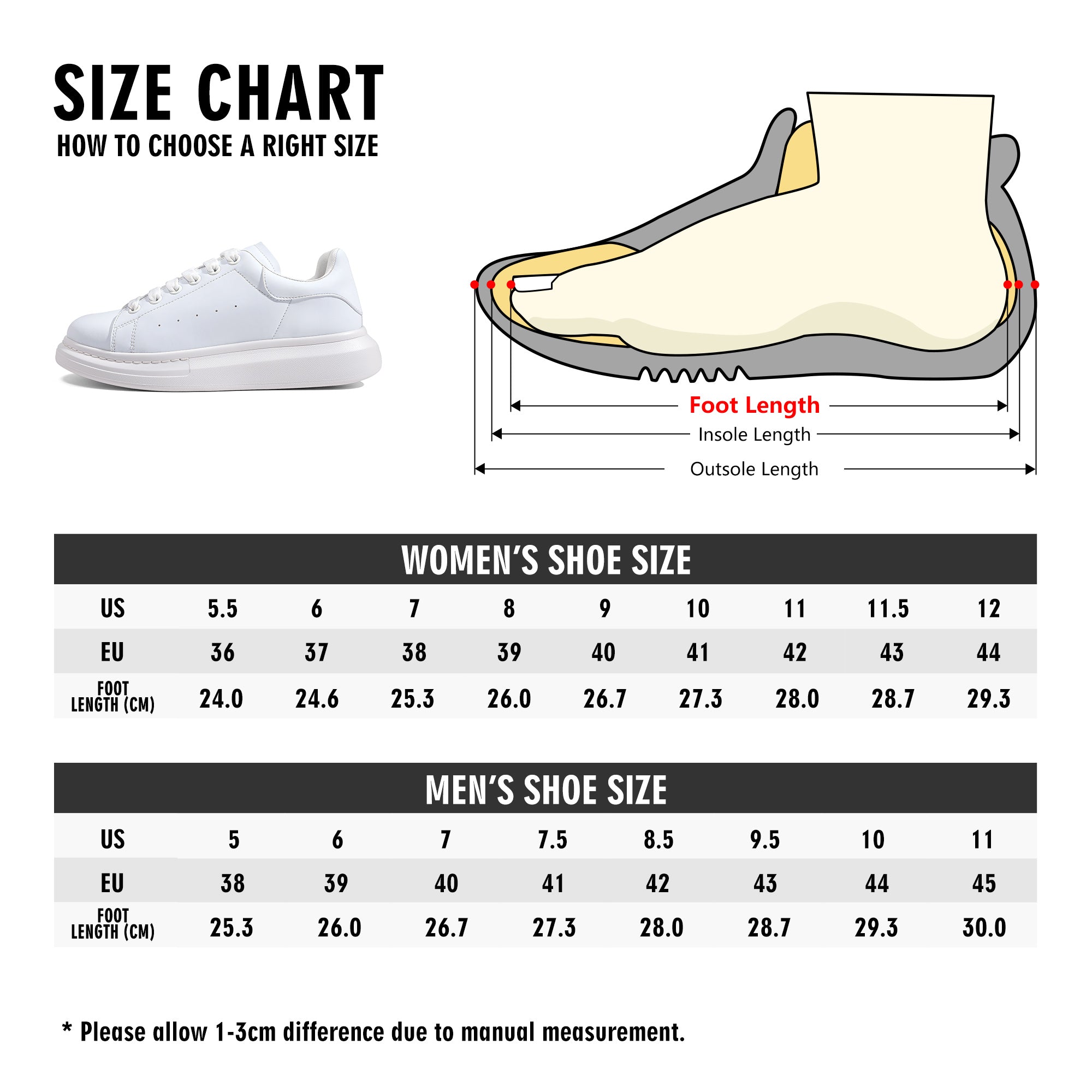 Mens Global White Low Top Chunky Shoes