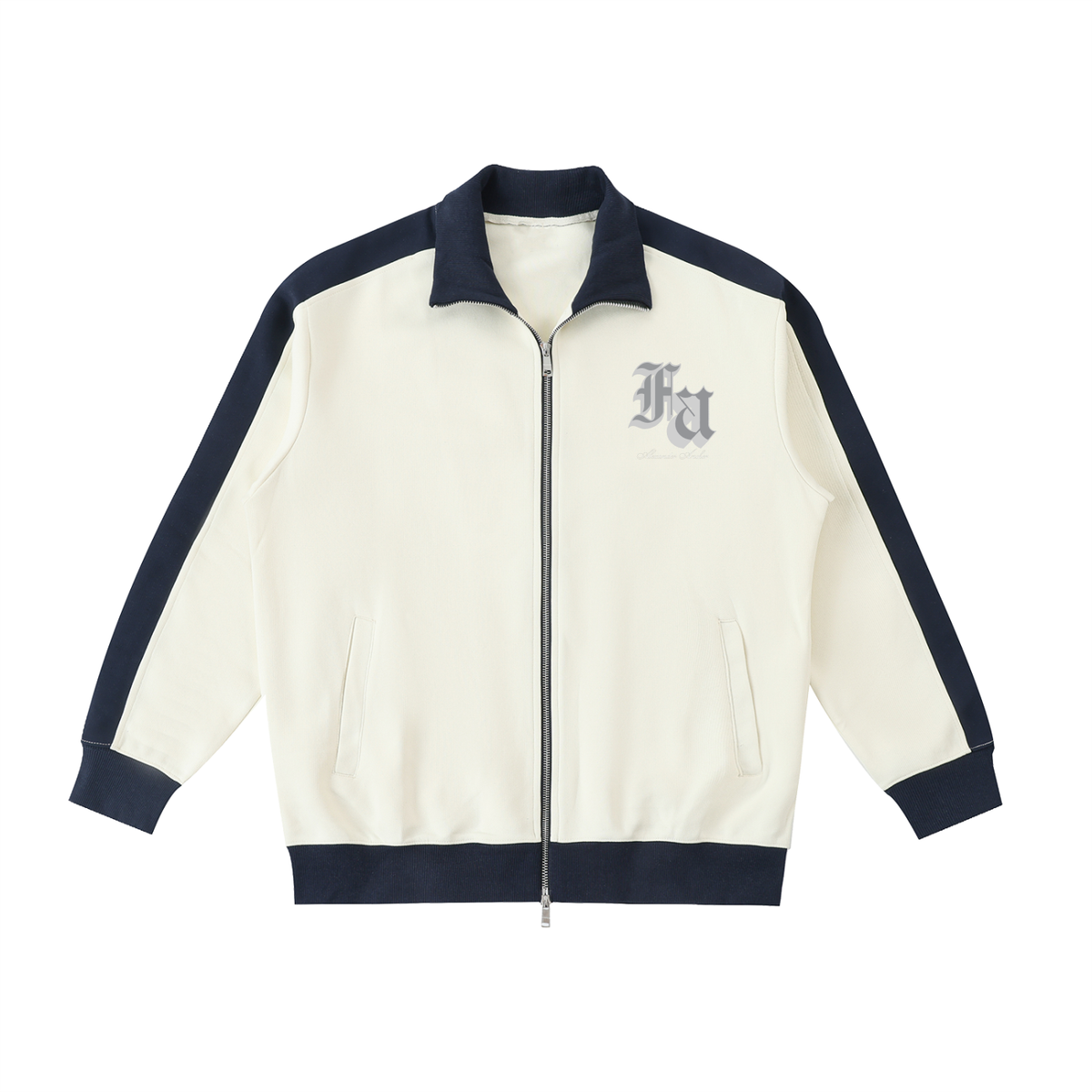 Contrast Trim Stand Collar Jacket