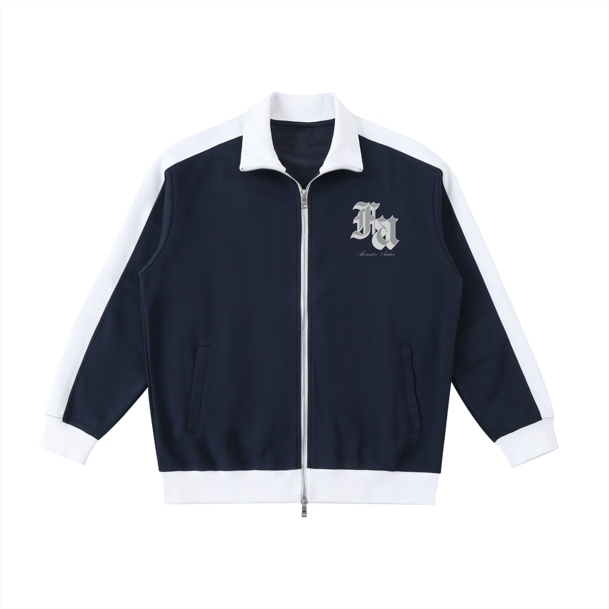 Contrast Trim Stand Collar Jacket
