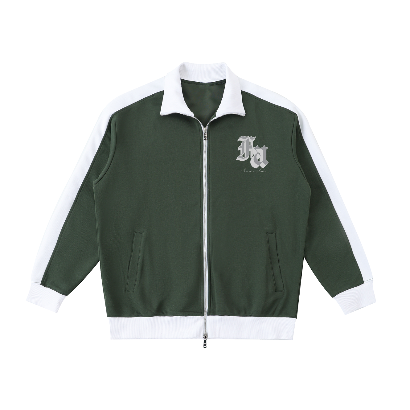 Contrast Trim Stand Collar Jacket