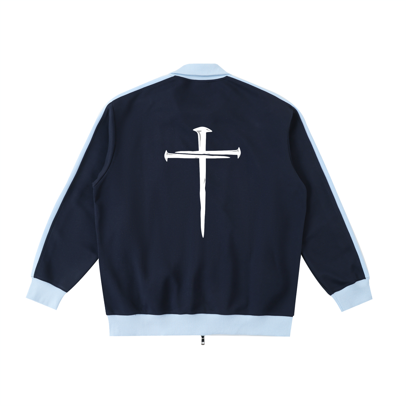 Contrast Trim Stand Collar Jacket