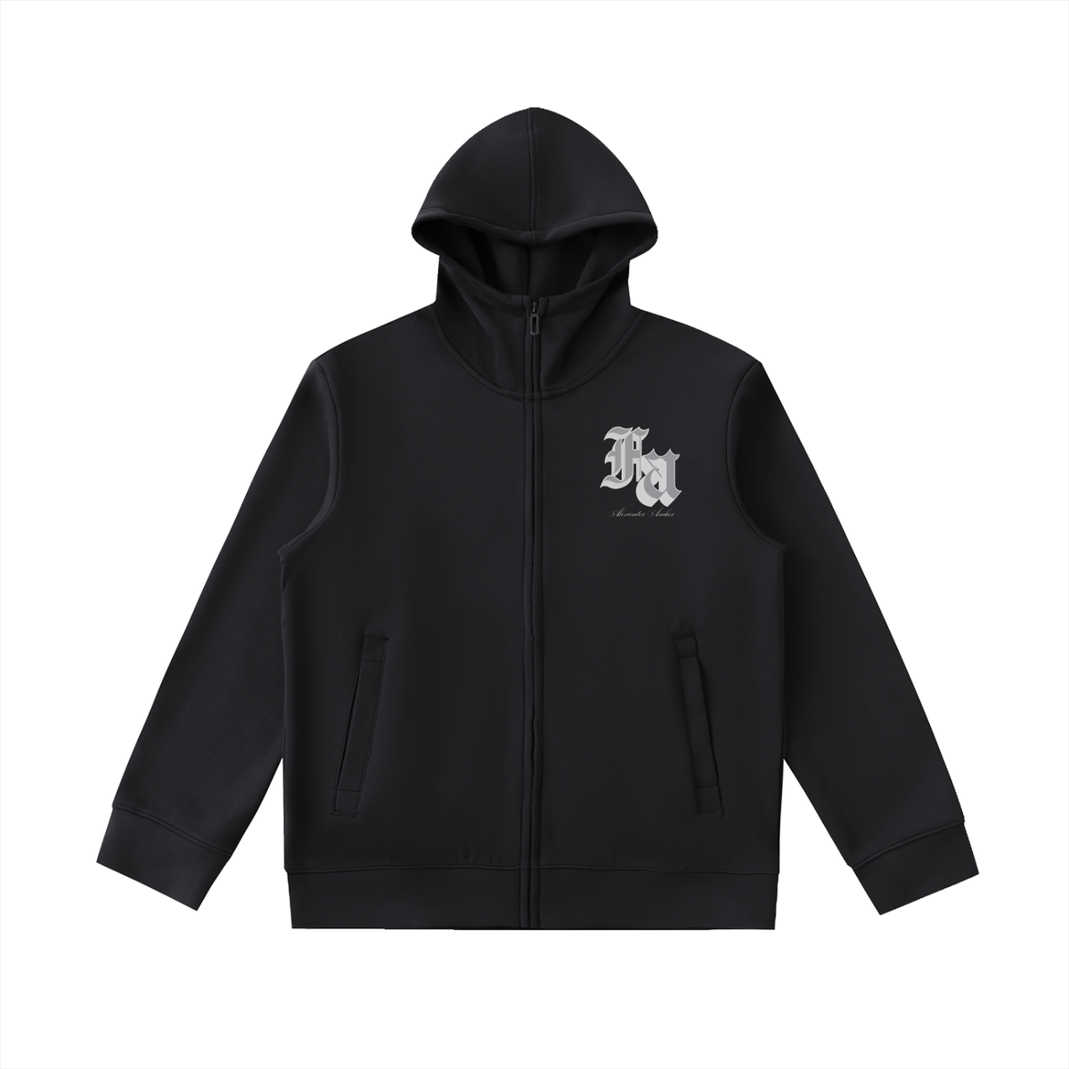 AA Essential Heavyweight High Neck  Zip-Up Hoodie