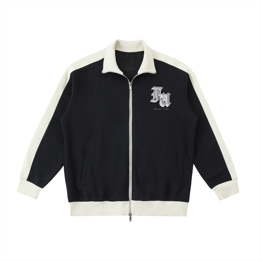 Contrast Trim Stand Collar Jacket