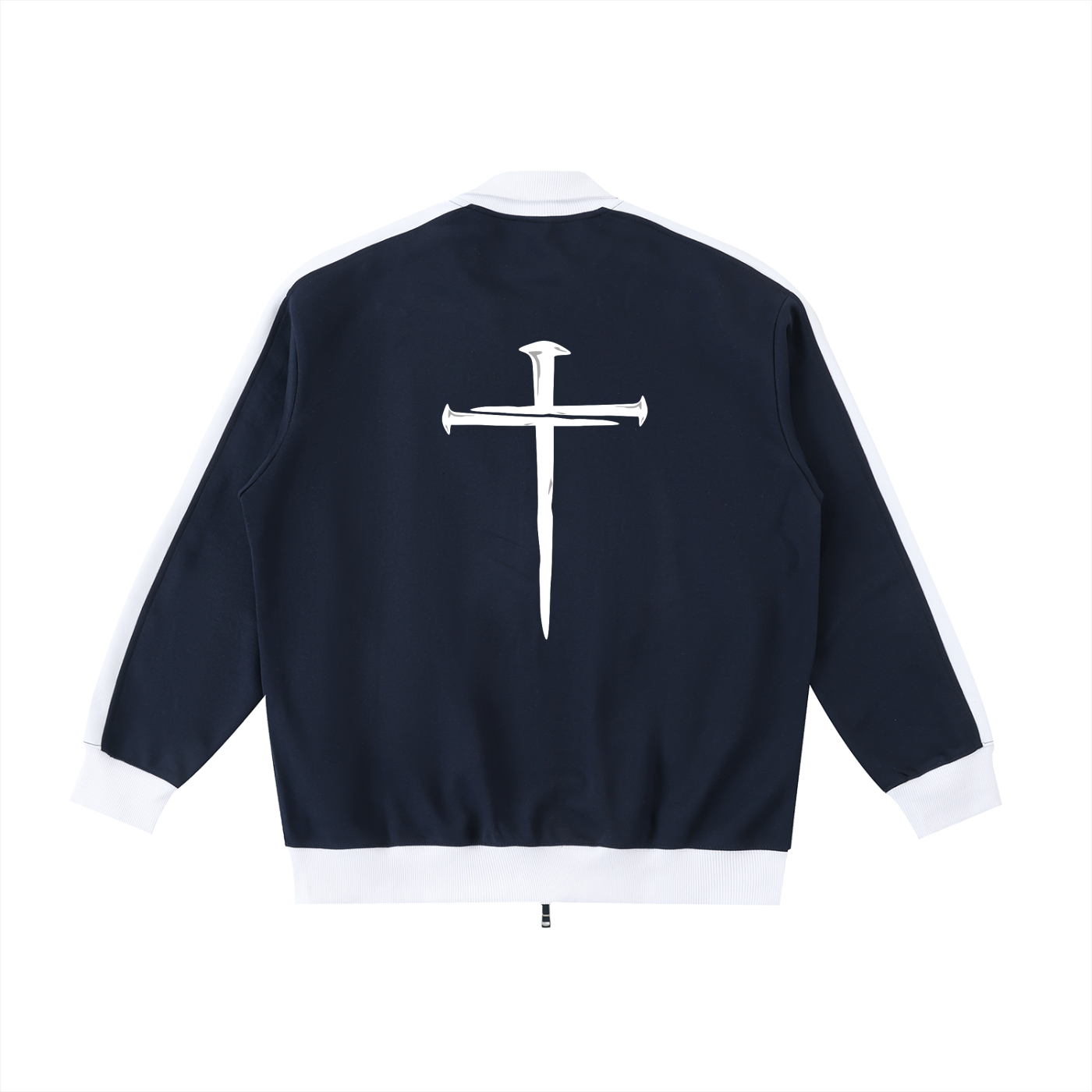 Contrast Trim Stand Collar Jacket