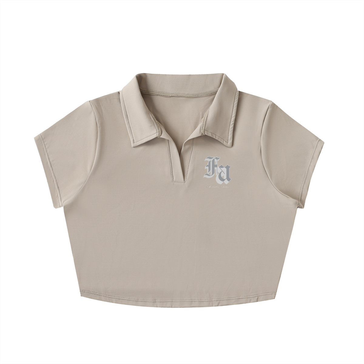 V-Neck Lapel Crop Top