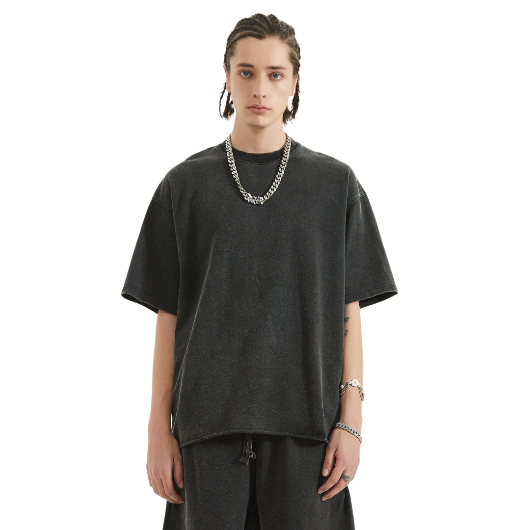 Faded Raw Hem T-shirt