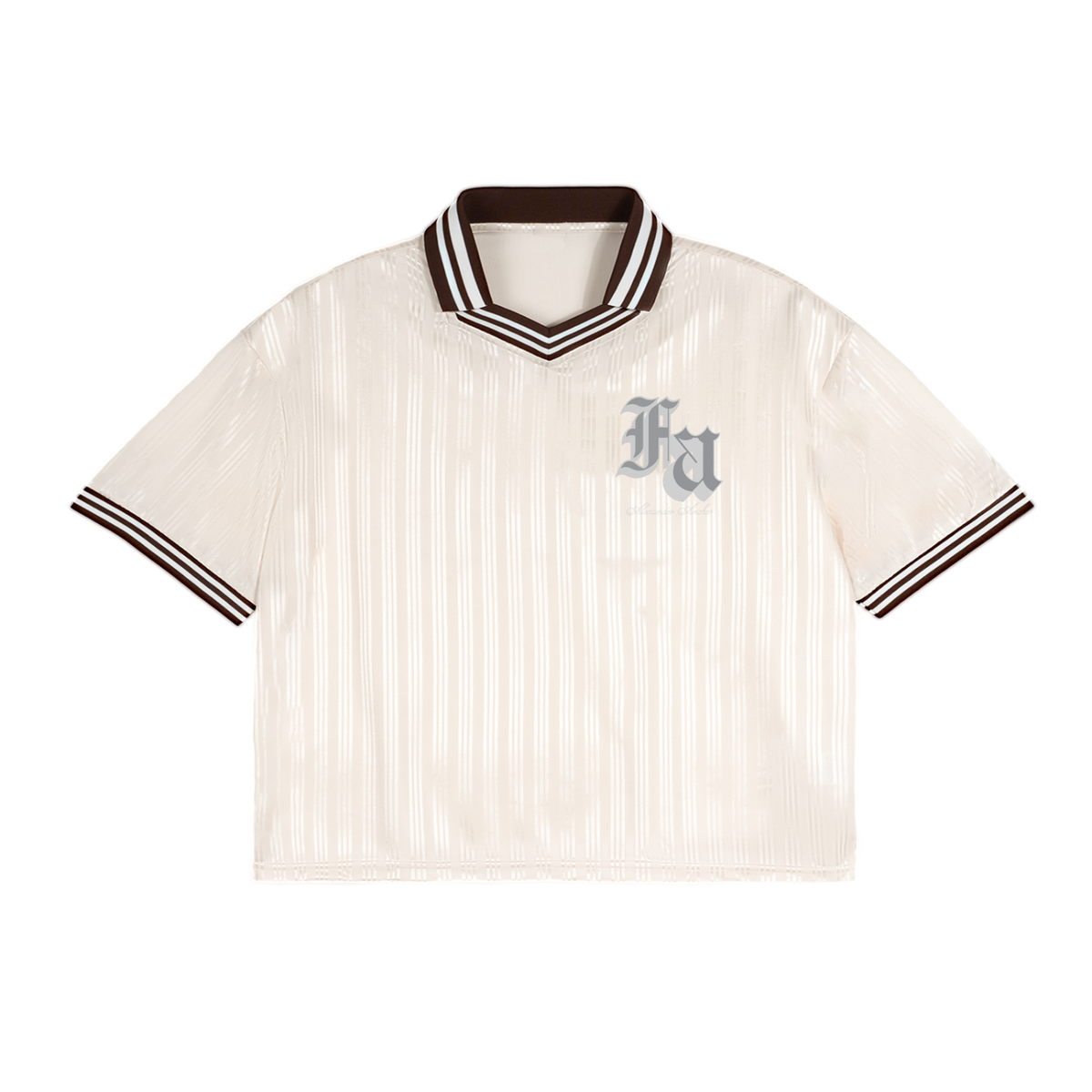 striped Polo Collar jersey