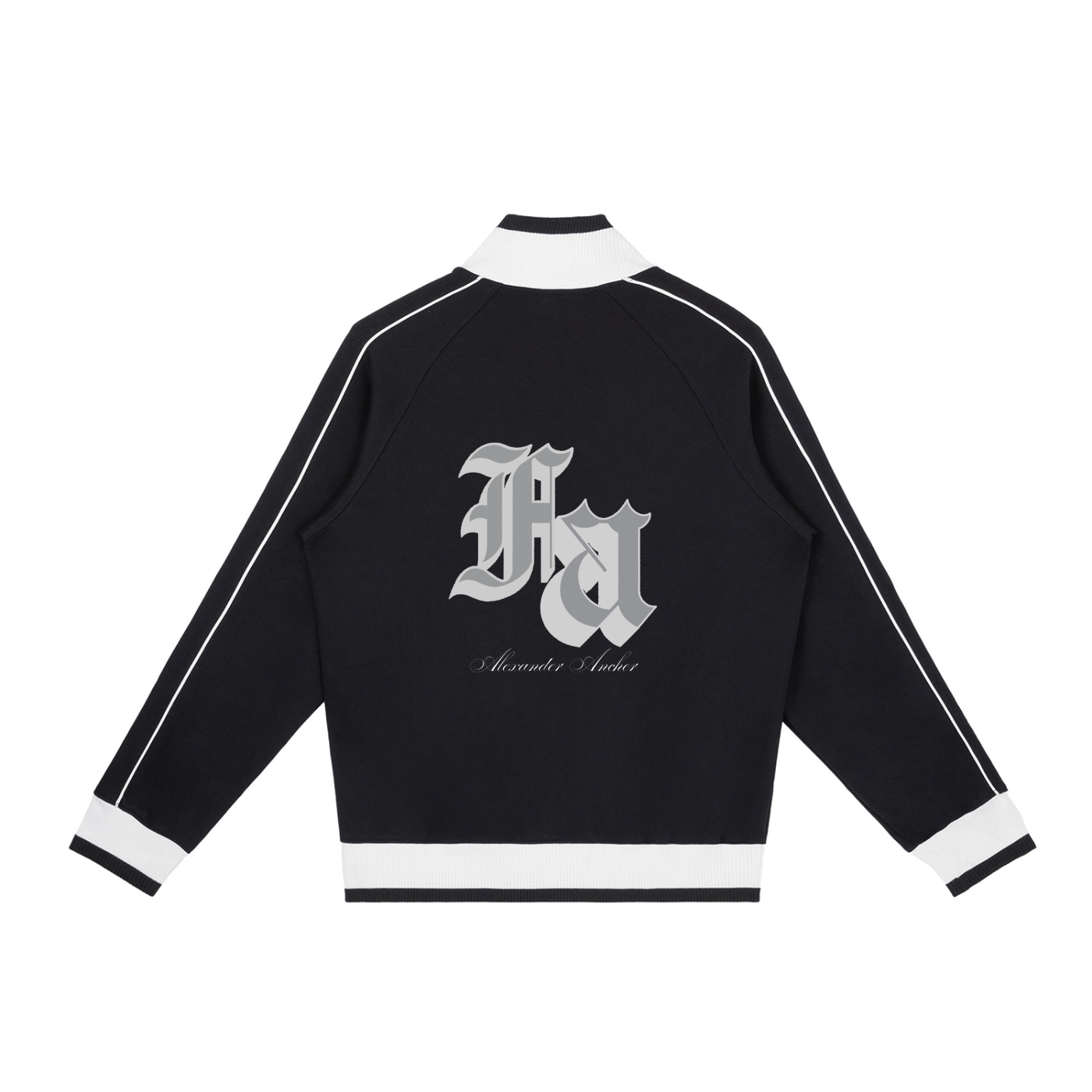 Color Block Raglan Sleeve Zip Track Jacket