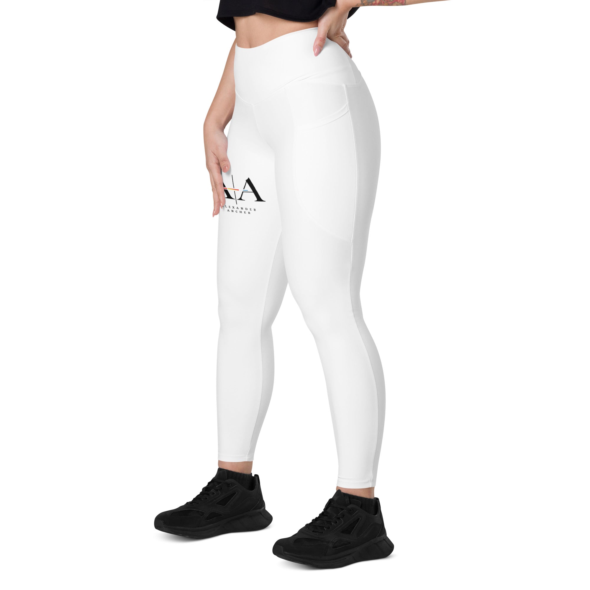 Leggings with pockets white