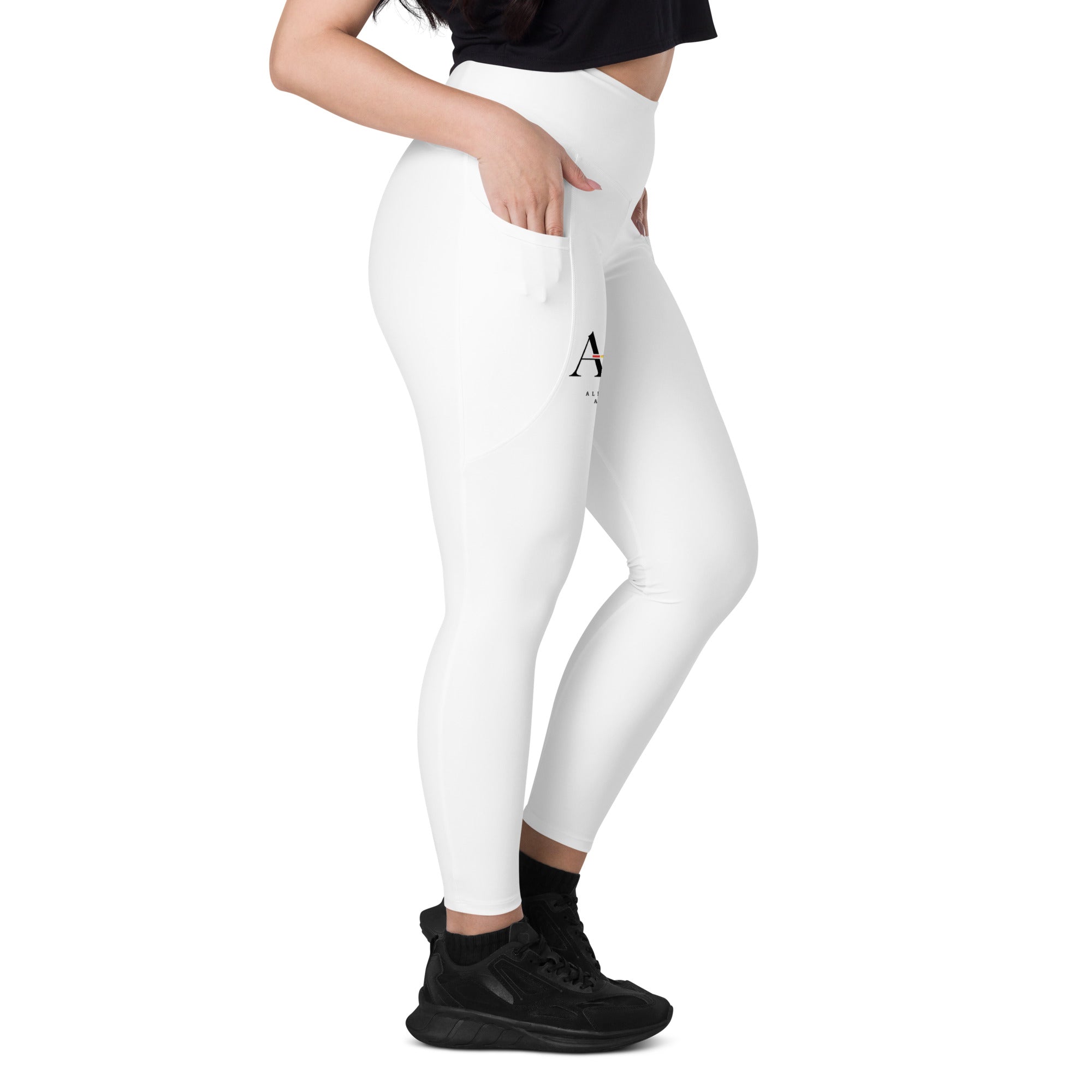 Leggings with pockets white