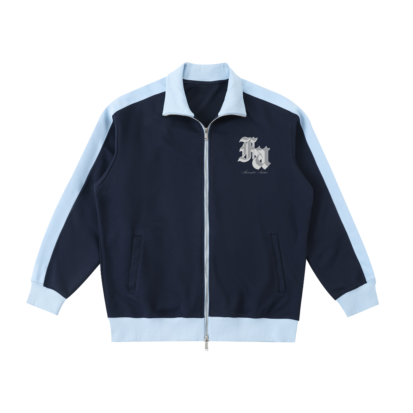 Contrast Trim Stand Collar Jacket