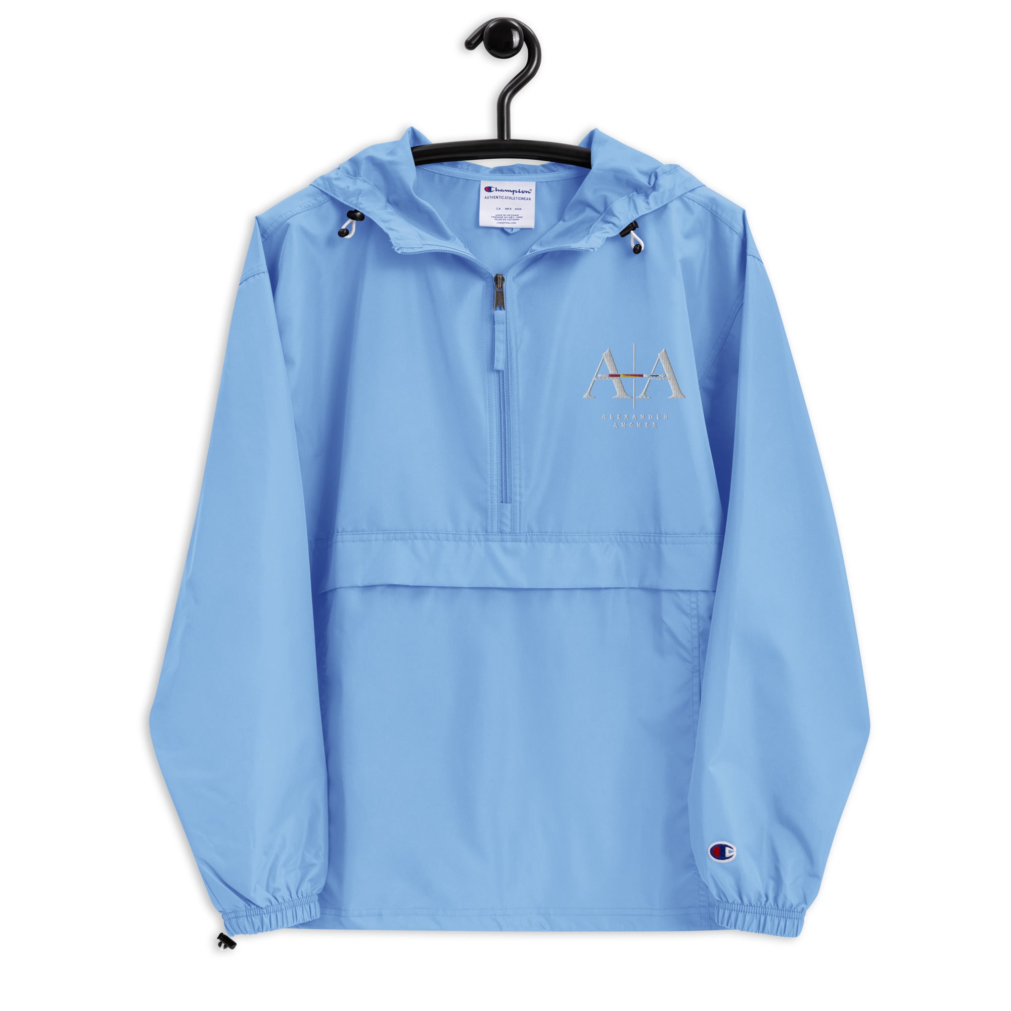 Embroidered Champion x Alexander Ancher packable jacket