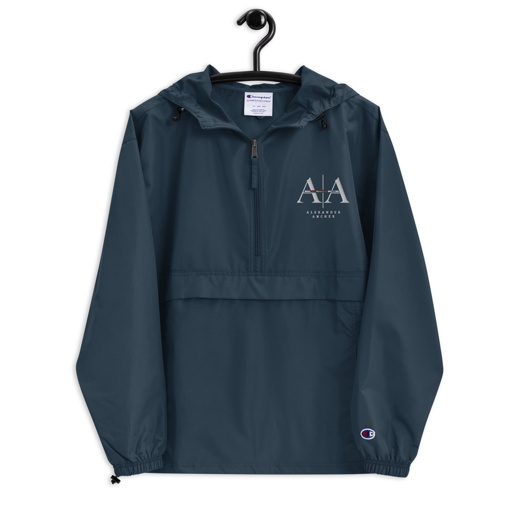 Embroidered Champion x Alexander Ancher packable jacket