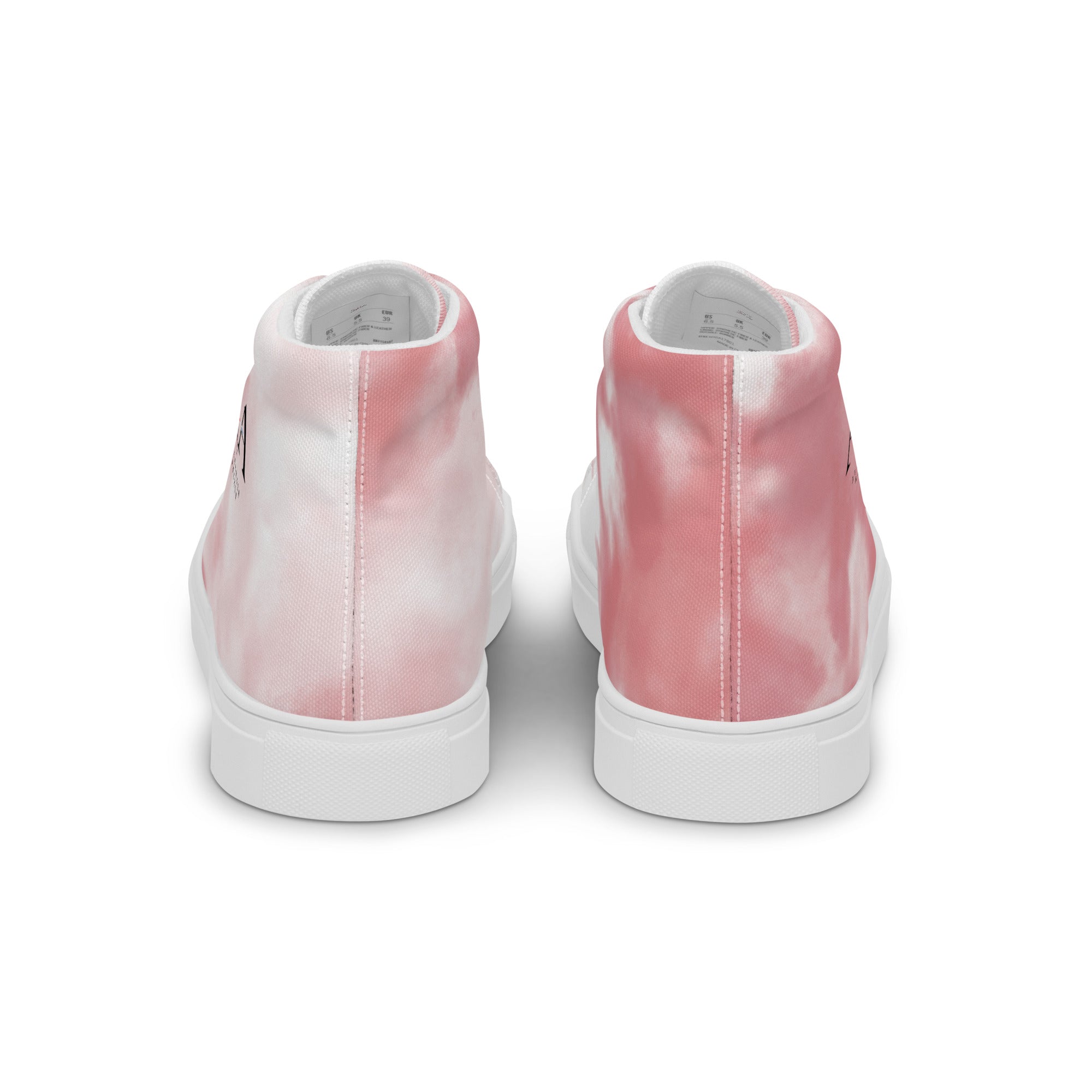 Men’s Pink fade high top canvas shoes