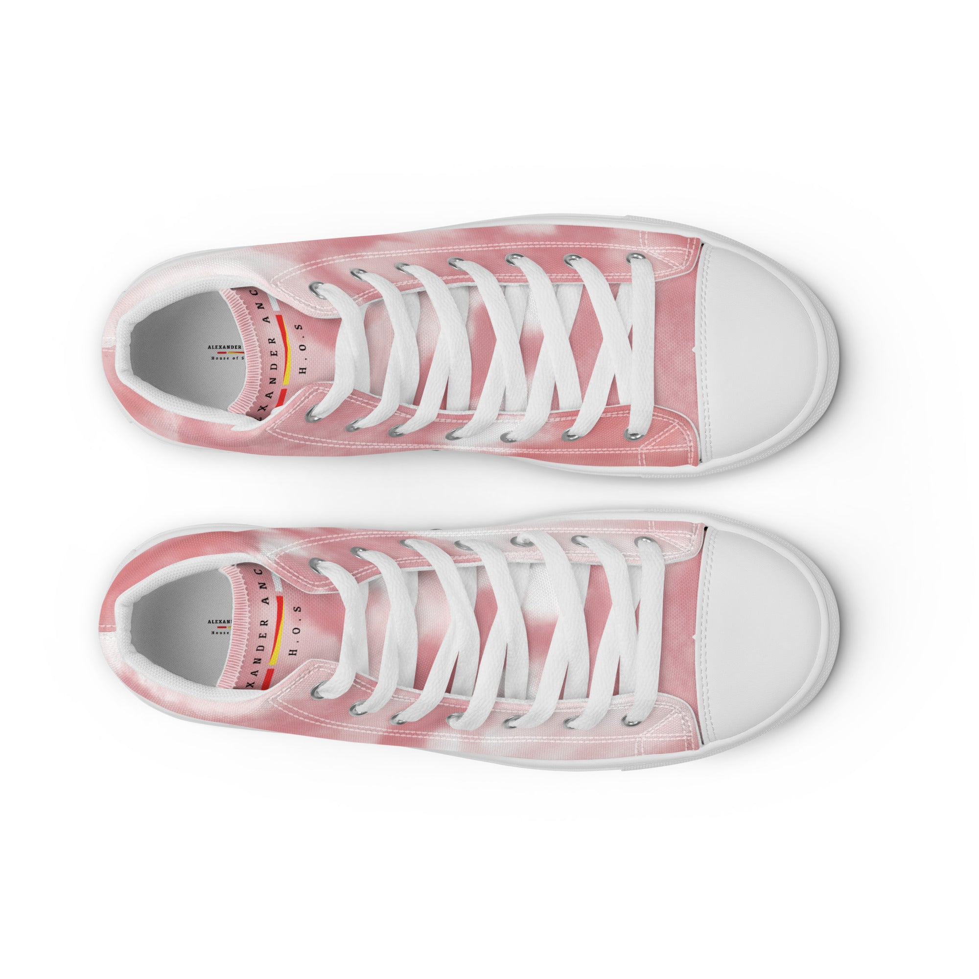 Men’s Pink fade high top canvas shoes