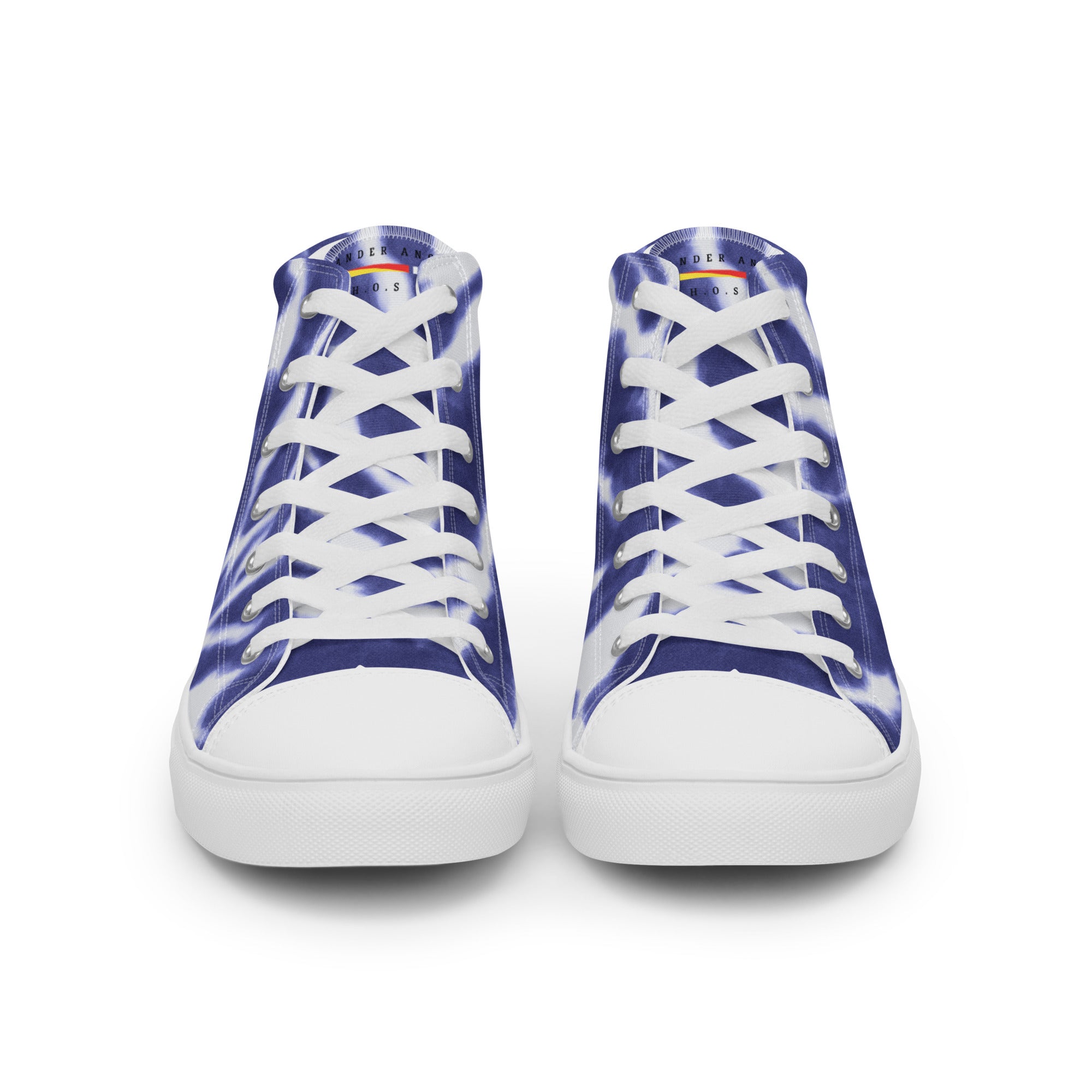 Men’s Blue Fade high top canvas shoes