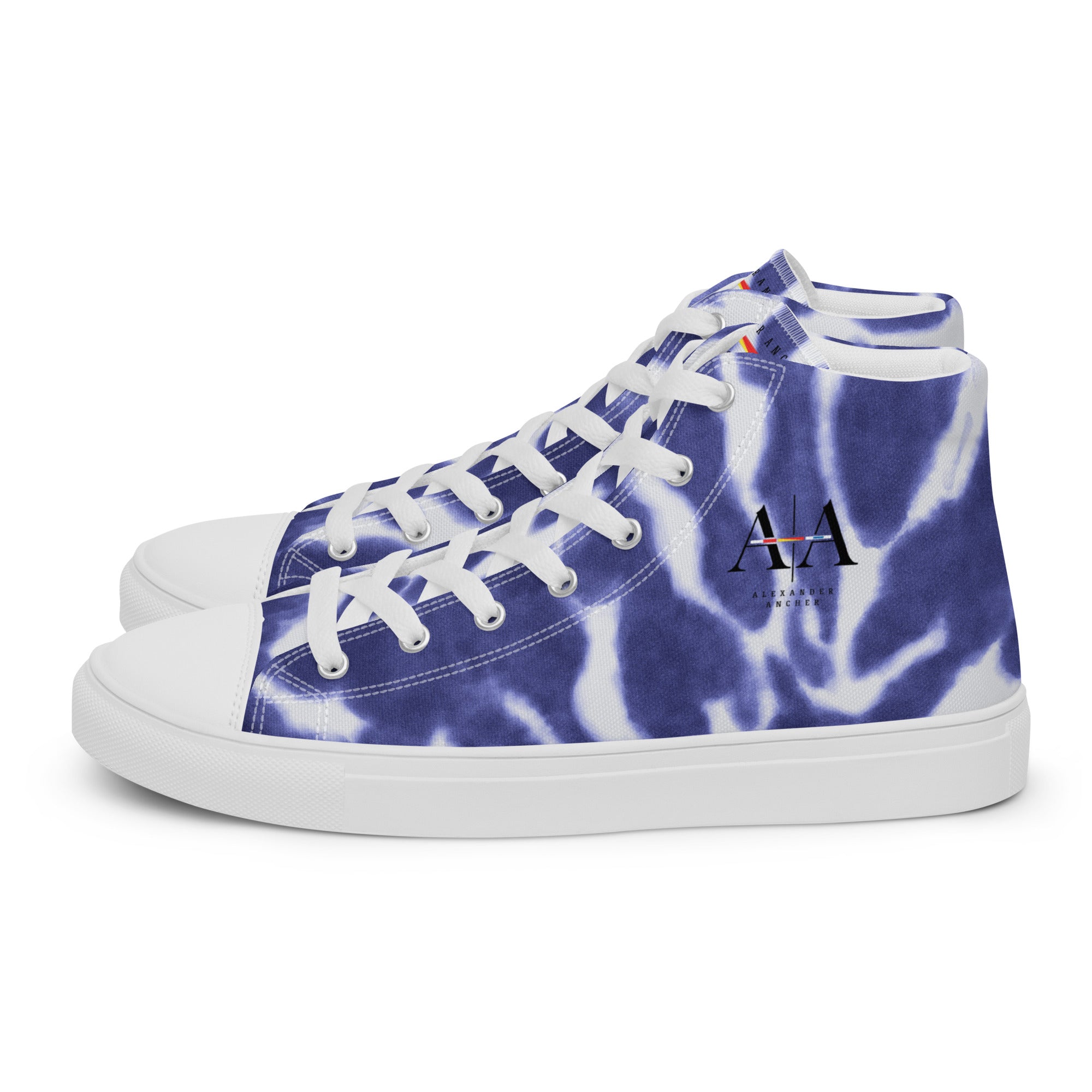 Men’s Blue Fade high top canvas shoes