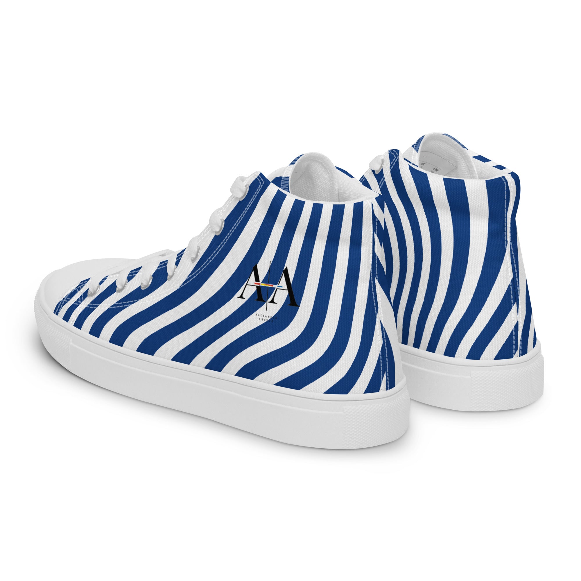 Strips Men’s high top canvas shoes