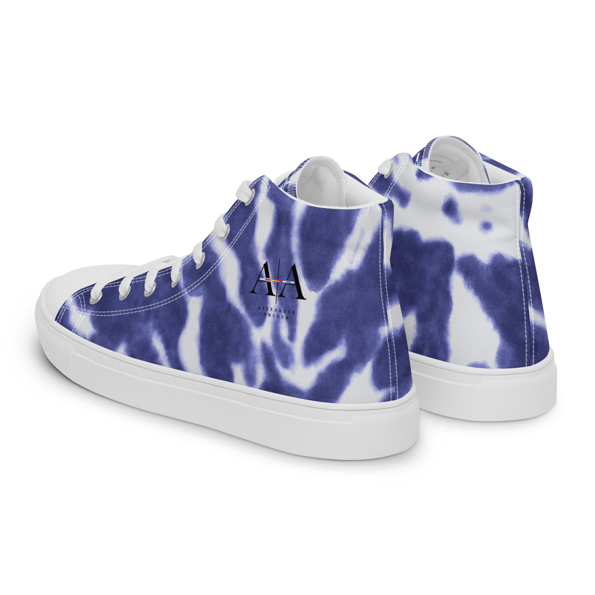 Men’s Blue Fade high top canvas shoes