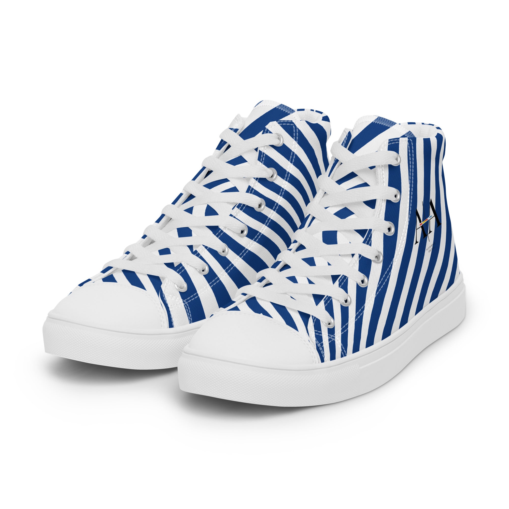 Strips Men’s high top canvas shoes