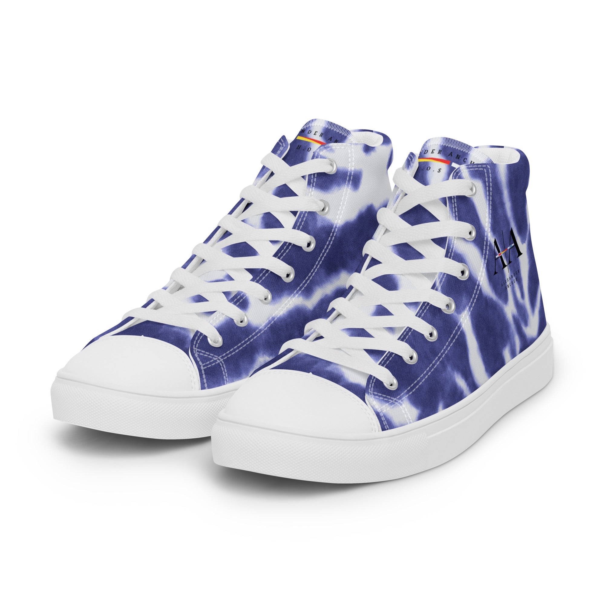 Men’s Blue Fade high top canvas shoes