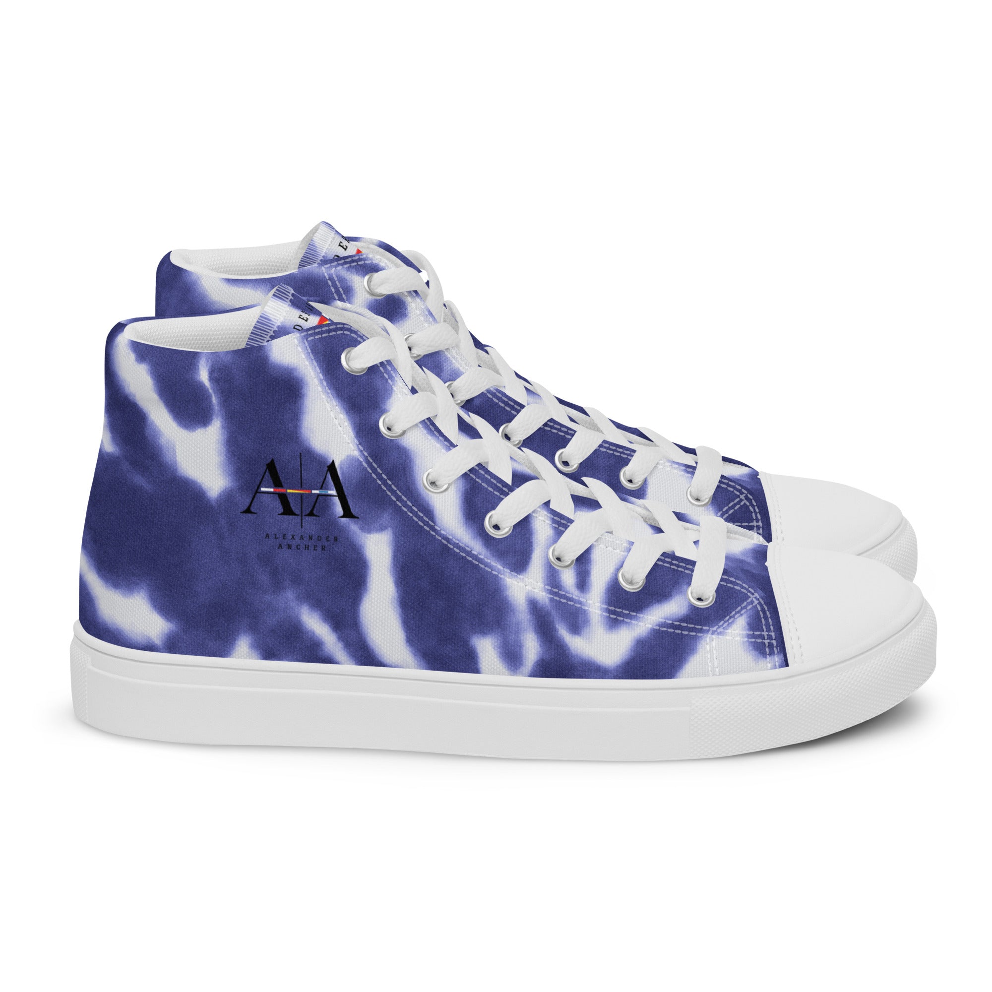 Men’s Blue Fade high top canvas shoes