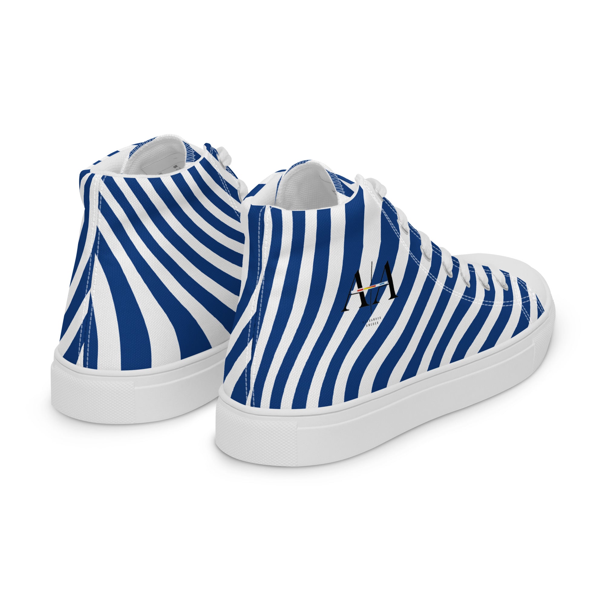 Strips Men’s high top canvas shoes