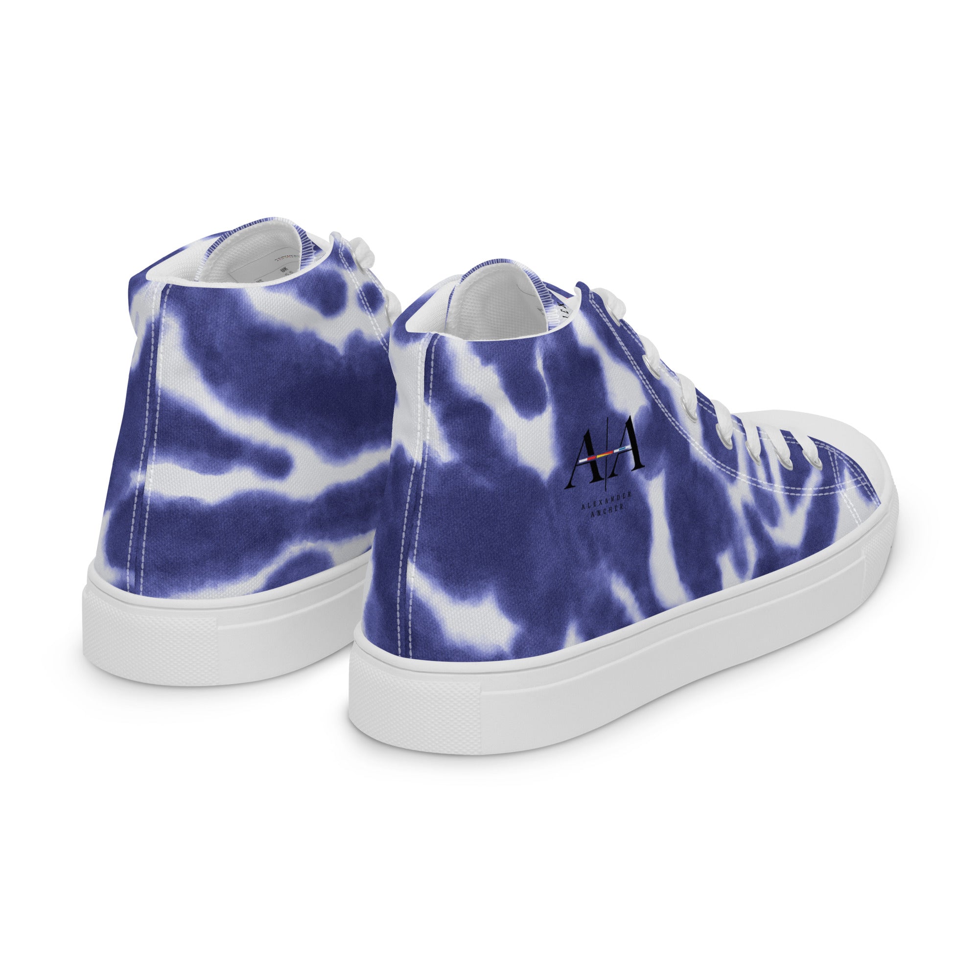 Men’s Blue Fade high top canvas shoes