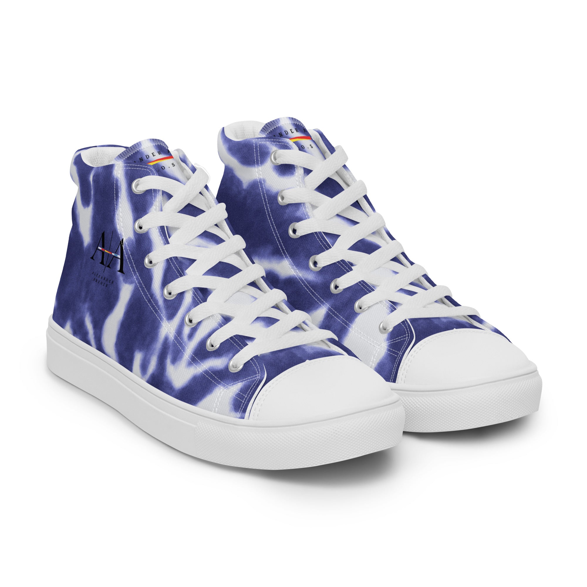 Men’s Blue Fade high top canvas shoes