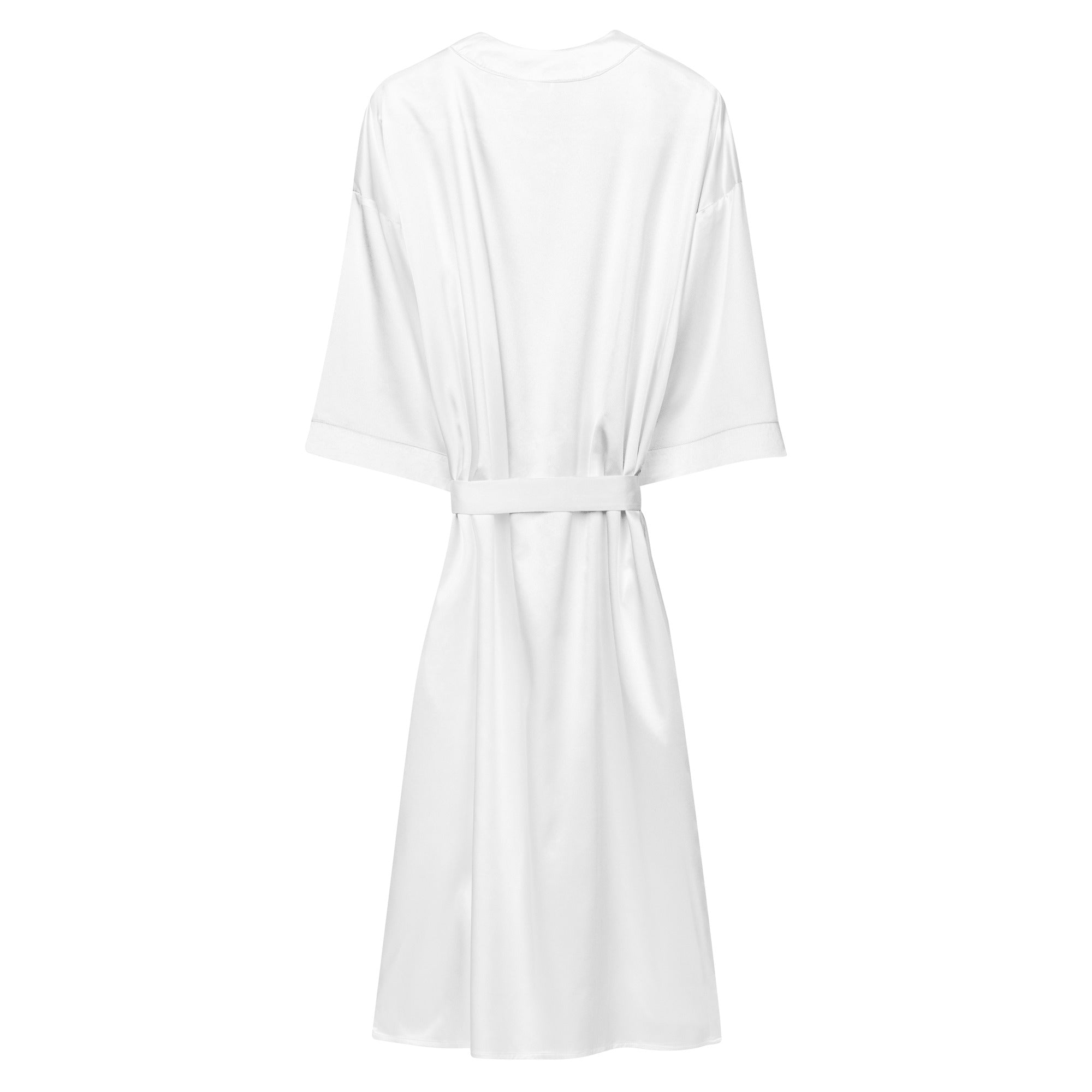 Satin robe White